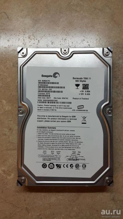 Лот: 8918893. Фото: 1. Seagate barracuda 500gb. Жёсткие диски