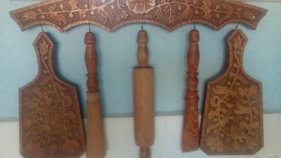 Лот: 13318241. Фото: 1. набор кухонный: скалка, доски... Другое (посуда, кухонная утварь)