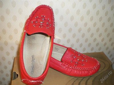 Лот: 1283683. Фото: 1. макасины красные. Туфли