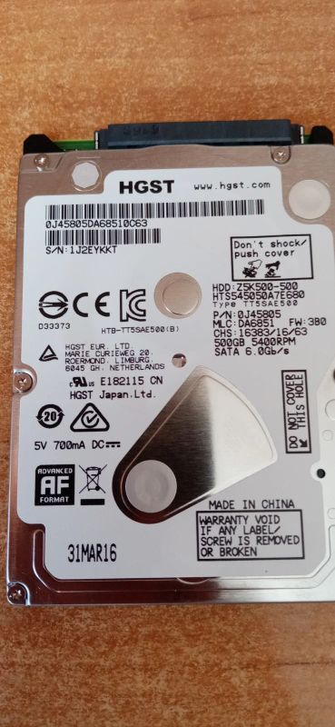 Лот: 18623099. Фото: 1. Жёсткий диск 500gb. Жёсткие диски (HDD)