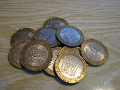 Лот: 18996829. Фото: 1. 10 штук Биметаллических Десяток... Россия после 1991 года