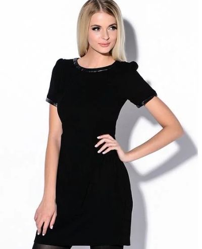 Лот: 6377399. Фото: 1. платье с кожанными вставками. Платья