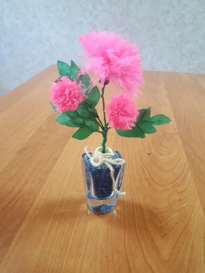 Лот: 8333878. Фото: 1. сувенир - Цветы в горшочке - ручная... Свежие цветы