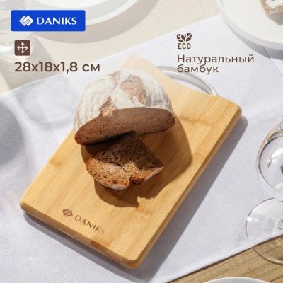 Лот: 24117690. Фото: 1. Доска разделочная бамбук, 28х18х1... Кухонные аксессуары