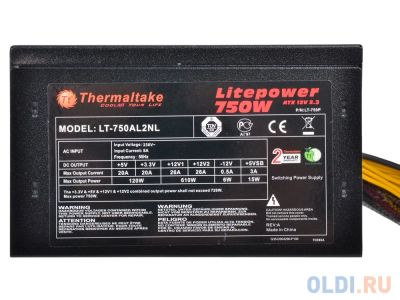Лот: 19276390. Фото: 1. Thermaltake Litepower 750W. Корпуса, блоки питания