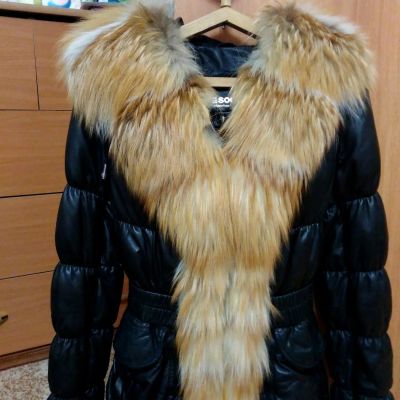 Лот: 12775033. Фото: 1. Пуховик кожаный. Верхняя одежда