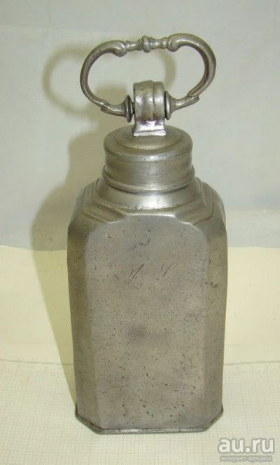 Лот: 13764536. Фото: 1. Фляга старинная оловянная (N036... Другое (антиквариат)
