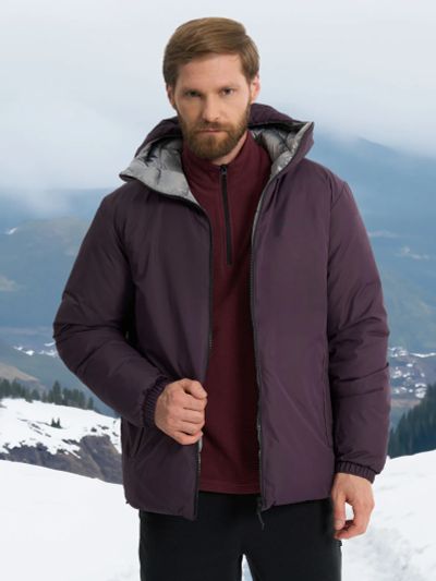Лот: 23265535. Фото: 1. Пуховик мужской Outventure, Фиолетовый. Легкие куртки, толстовки
