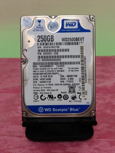 Лот: 23552200. Фото: 1. Жесткий диск HDD/2.5"/250 Гб/5400... Жёсткие диски (HDD)