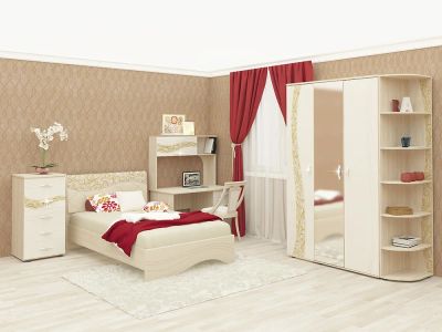 Лот: 7850670. Фото: 1. Кровать Витра Соната 98.03 дуб... Кровати