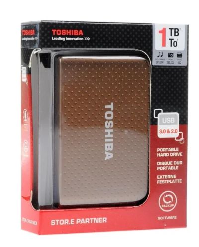 Лот: 4846921. Фото: 1. Внешний HDD Toshiba 1TB Brown... Внешние жесткие диски