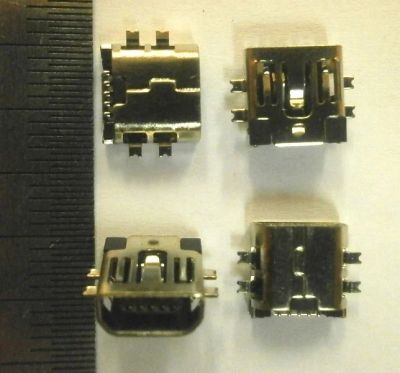 Лот: 8151150. Фото: 1. Разъем mini-usb. Размеры 0.8*0... Шлейфы, разъёмы