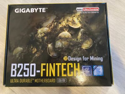 Лот: 23600731. Фото: 1. Материнская плата GA-B250-FinTech... Материнские платы