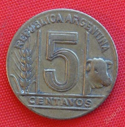 Лот: 1578526. Фото: 1. (№441/LS) 5 сентаво 1946 (Аргентина... Америка