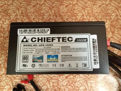 Лот: 4797872. Фото: 1. Блок питания Chieftec APS-1000C... Корпуса, блоки питания