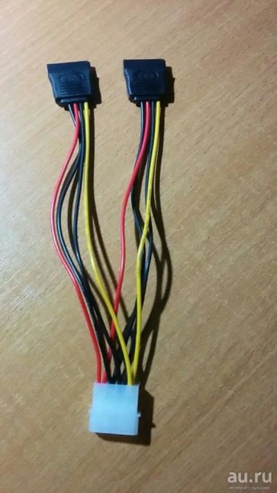 Лот: 10455523. Фото: 1. Переходник 2 Sata x Molex. Шлейфы, кабели, переходники