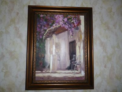 Лот: 4987220. Фото: 1. Картина "Летний домик" х.м. 30... Картины, гравюры