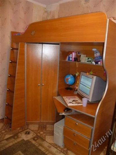 Лот: 1252040. Фото: 1. Кровать+стол+шкаф. Детские кровати и кроватки