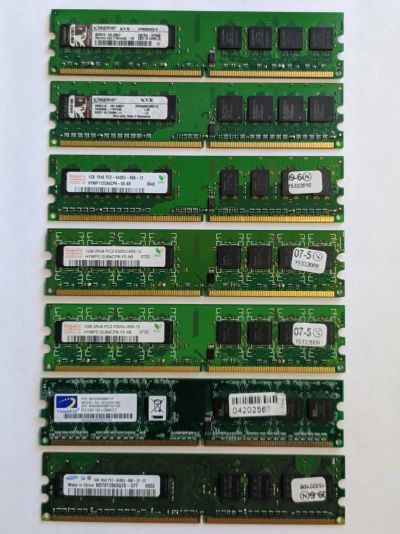 Лот: 20506510. Фото: 1. 7 планок памяти по 1Gb. Оперативная память