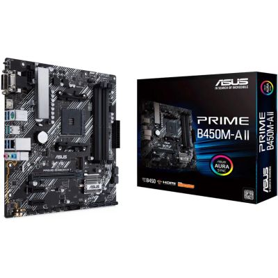 Лот: 21446180. Фото: 1. ASUS PRIME B450M-A II Новая Гарантия... Материнские платы