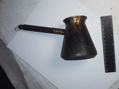 Лот: 22518025. Фото: 1. старая медная турка СССР 150 гр... Чайники, заварники, турки