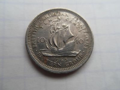 Лот: 8626294. Фото: 1. Восточные Карибы 10 центов 1965. Америка