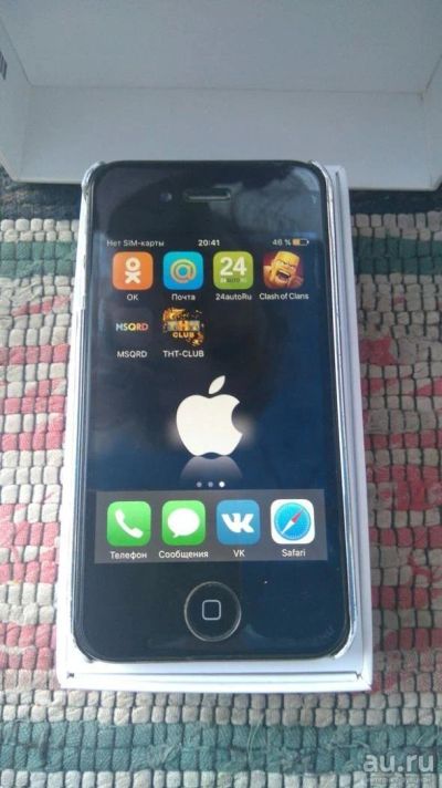 Лот: 8181728. Фото: 1. Apple 4s 16 гиг Черный в идеале... Смартфоны