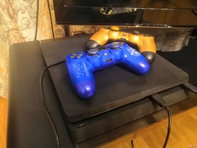 Лот: 13756362. Фото: 1. Sony playstation 4 slim, 500gb... Игровые приставки, консоли