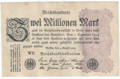 Лот: 16318220. Фото: 1. 2 000 000 марок 1923 год. Германия... Германия и Австрия