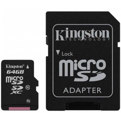 Лот: 4553648. Фото: 1. Карта памяти Microsdxc 64Gb Kingston... Карты памяти