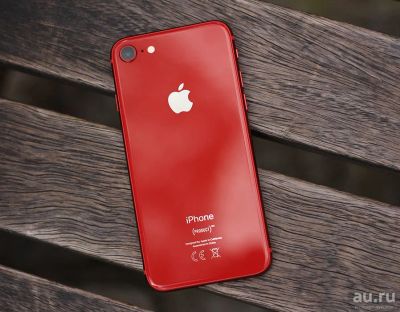 Лот: 14352955. Фото: 1. iPhone 8 64 gb, красный + стекло... Смартфоны