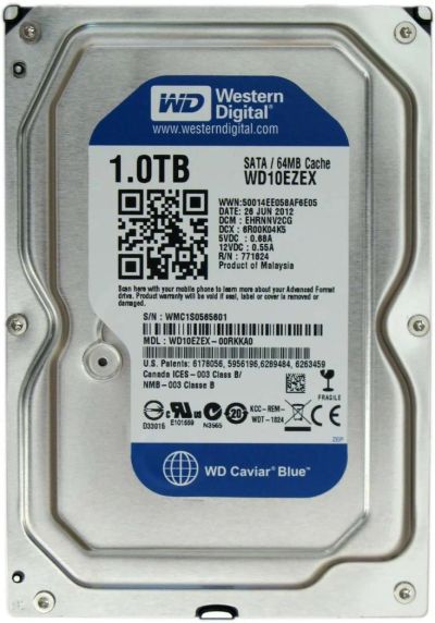 Лот: 6382168. Фото: 1. Жесткий диск 1Tb SATA 6Gb Western... Жёсткие диски (HDD)