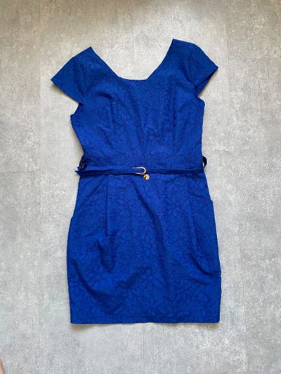Лот: 22187593. Фото: 1. Платье синее 44 размер. Платья