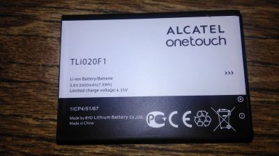 Лот: 11934865. Фото: 1. Аккумулятор для смартфона Alcatel. Аккумуляторы