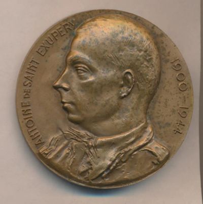 Лот: 17030470. Фото: 1. Франция Медаль писатель Антуан... Памятные медали