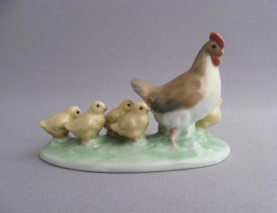 Лот: 7567735. Фото: 1. Курица с цыплятами фарфор Антонио... Фарфор, керамика