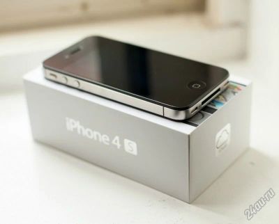 Лот: 5692231. Фото: 1. Iphone 4s [black, 8gb] в идеале... Смартфоны