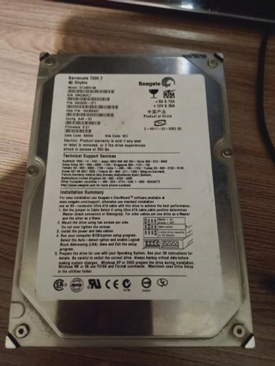 Лот: 15315101. Фото: 1. Жёсткий диск Seagate 40Gb IDE. Жёсткие диски (HDD)