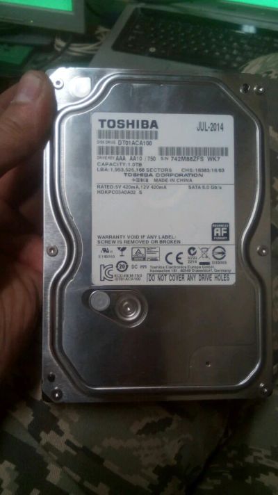 Лот: 7584453. Фото: 1. Жесткий диск toshiba 1tb. Жёсткие диски (HDD)
