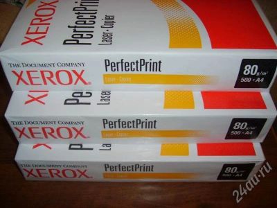 Лот: 516520. Фото: 1. 3 пачки бумаги Xerox A4 (цена... Картриджи, расходные материалы