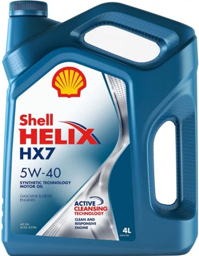 Лот: 14492798. Фото: 1. Shell Helix HX7 , 5W40, 4L(масло... Масла, жидкости