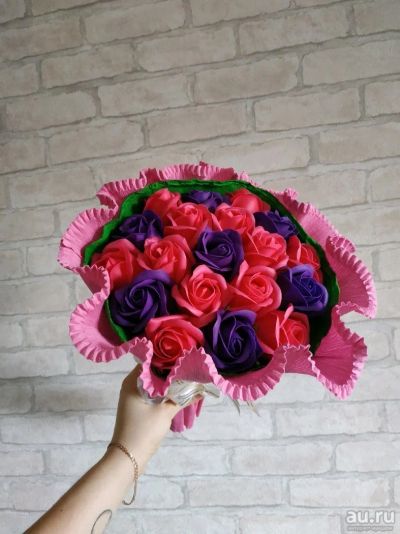 Лот: 13359364. Фото: 1. Букет из мыльных роз 19 шт. Искусственные и сувенирные цветы