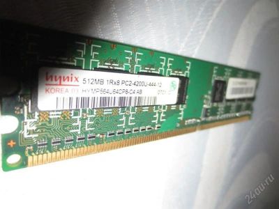 Лот: 2464483. Фото: 1. Модуль Hynix 512mb 1Rx8 PC2-4200U-444-12... Оперативная память