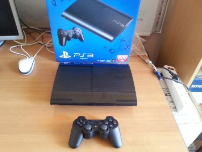 Лот: 5602291. Фото: 1. PS3 SuperSlim 500G (Новая на гарантии... Игровые приставки, консоли
