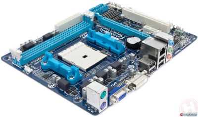 Лот: 16195897. Фото: 1. Материнская плата FM1 Gigabyte... Материнские платы