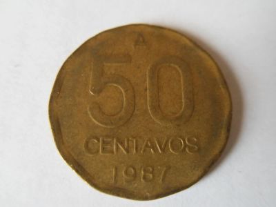 Лот: 5325599. Фото: 1. Аргентина 50 сентаво, 1987. Америка