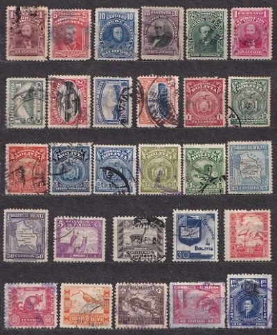 Лот: 25855790. Фото: 1. Боливия 1901-79_002. Марки