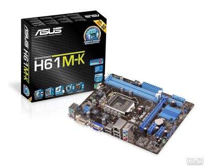 Лот: 13329664. Фото: 1. Материнская плата ASUS H61M-K... Материнские платы