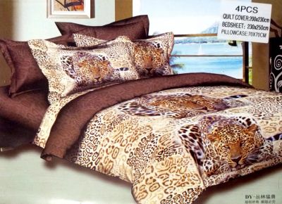 Лот: 3460998. Фото: 1. Постельное белье 5D леопард. Постельное бельё