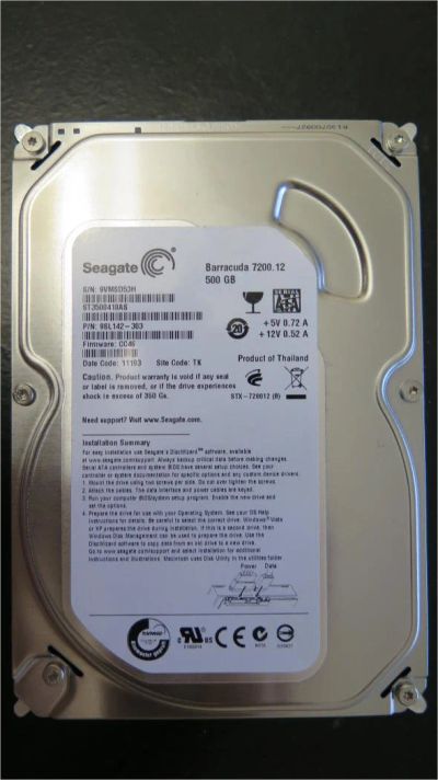 Лот: 9792874. Фото: 1. Жесткий диск Seagate ST3500418AS. Жёсткие диски (HDD)